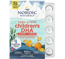 Рыбий жир для детей Nordic Naturals Children's DHA Gummies 600 мг 30 жев таб тропик