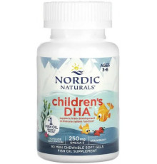 Рыбий жир для детей Nordic NaturalsChildrenёs DHA 90 кап клубника