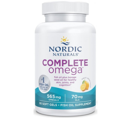 Омега 3 6 9 Nordic Naturals Complete Omega 1000 мг 60 капсул Лимон