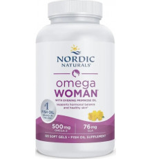 Омега-3 для жінок та вечірня примула Nordic Naturals Omega With Evening Primrose 830 мг 120 капс лимон
