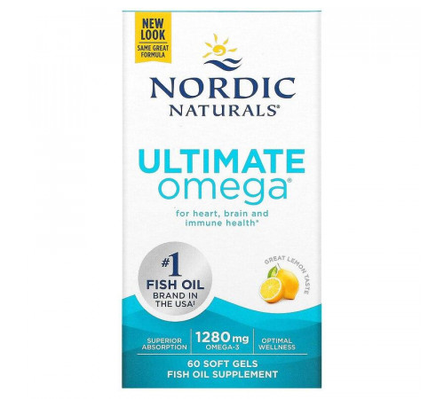 Омега-3 Nordic Naturals Ultimate Omega 1280 мг 60 капсул