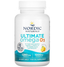 Риб'ячий жир + Д3 Nordic Naturals Ultimate Omega-D3 1000 мг 60 капсул Лимон