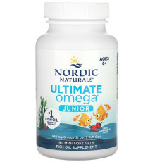 Риб'ячий жир для дітей Nordic Naturals Ultimate Omega 340 мг 90 міні капсул Полуниця