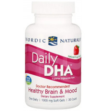 Риб'ячий жир зі смаком полуниці Nordic Naturals Daily DHA 1000 мг 30 капсул