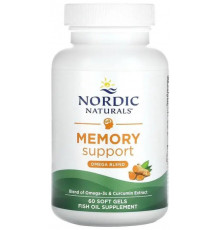 Омега з куркуміном для пам'яті  Nordic Naturals Memory Support Omega Blend 500 мг 60 капс