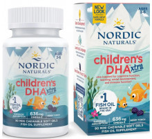 Омега-3 ДГК та ЕПК для дітей 3-6 років Nordic Naturals DHA Xtra 90 гел міні капс смак ягід