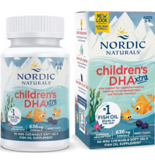 Омега-3 ДГК та ЕПК для дітей 3-6 років Nordic Naturals DHA Xtra 90 гел міні капс смак ягід