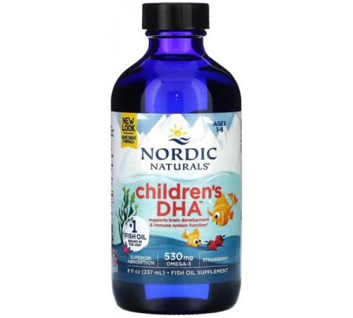 Риб'ячий жир для дітей Nordic Naturals Children's DHA 237 мл Полуниця