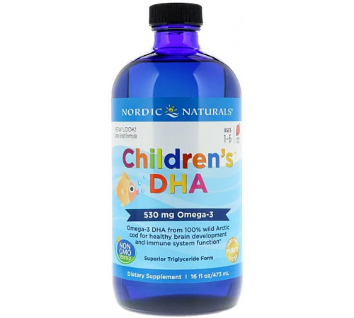 Риб'ячий жир для дітей Nordic Naturals Children's DHA 473 мл Полуниця
