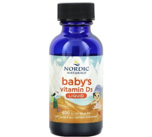 Вітамін D3 для дітей Nordic Naturals Baby's Vitamin D3 10 мкг 22,5 мл