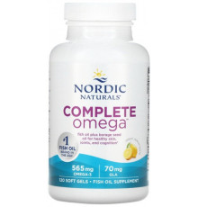 Омега 3 6 9 Nordic Naturals Complete Omega 1000 мг 120 капсул Лимон