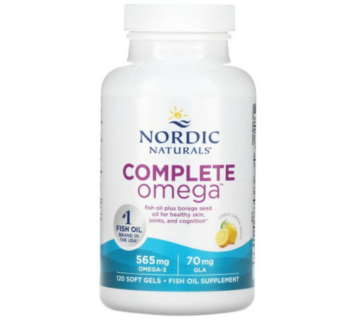 Омега 3 6 9 Nordic Naturals Complete Omega 1000 мг 120 капсул Лимон