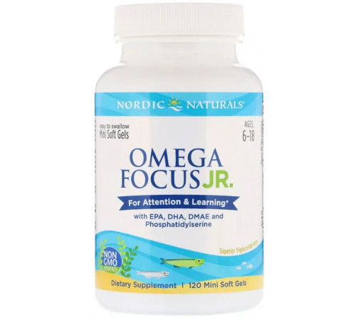 Омега-3 для підлітків Nordic Naturals Omega Focus 120 міні гел капс