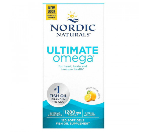 Риб'ячий жир Nordic Naturals Ultimate Omega 120 капсул Лимон