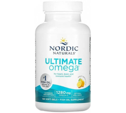 Риб'ячий жир Nordic Naturals Ultimate Omega 120 капсул Лимон