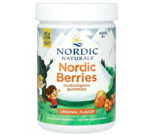 Вітаміни для дітей від 3 років Nordic Naturals  Multivitamin Gummies 200 жув таб  ягід