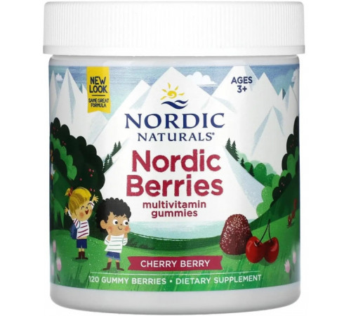 Полівітаміни для дітей Nordic Naturals Multivitamin Berries 120 штук вишня