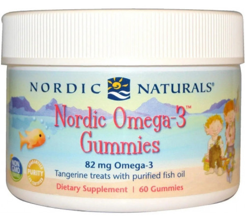 Рыбий жир для детей Nordic Naturals Omega-3 Gummies 82 мг 60 жел таб мандарин