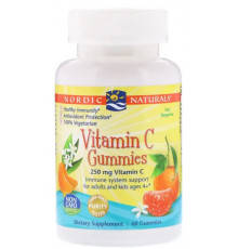 Вітамін С жувальний Nordic Naturals Vitamin C Gummies 250 мг 60 цук мандарин