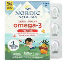 Риб'ячий жир для дітей Nordic Naturals Omega-3 Fishies 300 мг 36 желе Фрукти