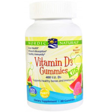Вітамін D3 для дітей Nordic Naturals Vitamin D3 400 МЕ 60 жув. таб кавун