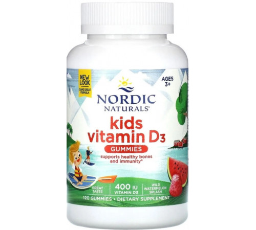 Витамин Д3 для детей Nordic Naturals Vitamin D3 Gummies KIDS 400 МЕ 120 жев конф арбуз