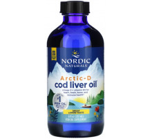 Рыбий жир из печени трески + Д3 Nordic Naturals Arctic-D Cod Liver Oil 237 мл Лимон