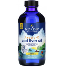 Риб'ячий жир із печінки тріски + Д3 Nordic Naturals Arctic-D Cod Liver Oil 237 мл Лимон