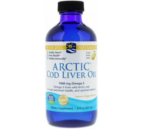 Риб'ячий жир з печінки тріски Nordic Naturals Cod Liver Oil 237 мл Лимон