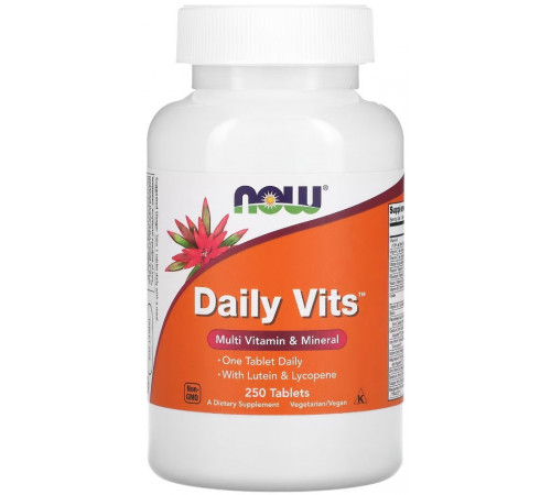 Мультивітаміни та мінерали NOW Foods Daily Vits 250 tabs