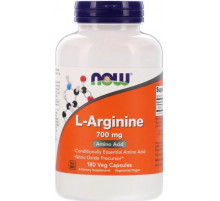 Амінокислота L-аргінін Now Foods L-Arginine 700 мг 180 вег капс