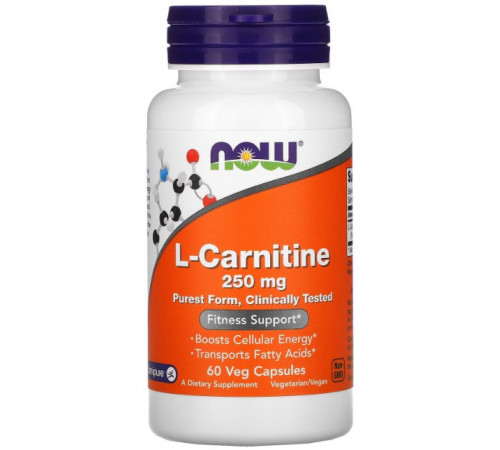 L-карнітин Now Foods L-Carnitine 250 мг 60 вегетаріанських капсул