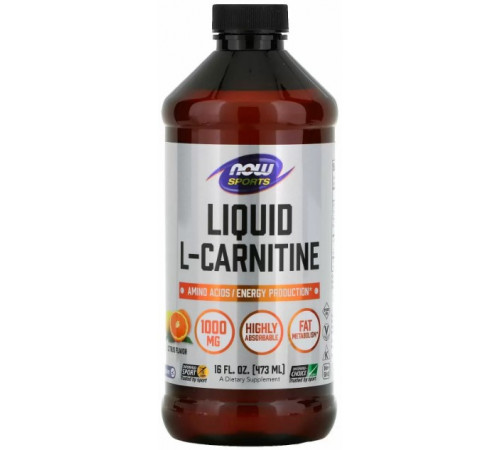 L-карнітин Now Foods L-Carnitine Sports 1000 мг 473 мл Цитрус