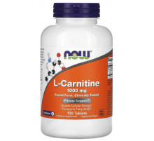 L-карнітин, L-Carnitine, Now Foods, 1000 мг, 100 таблеток