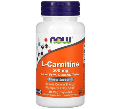 L-карнітин Now Foods L-Carnitine 500 мг 60 вегетаріанських капсул