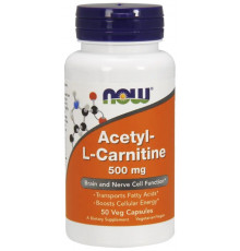 Ацетил Л карнітин Now Foods Acetyl-L-Carnitine 500 мг 50 капс