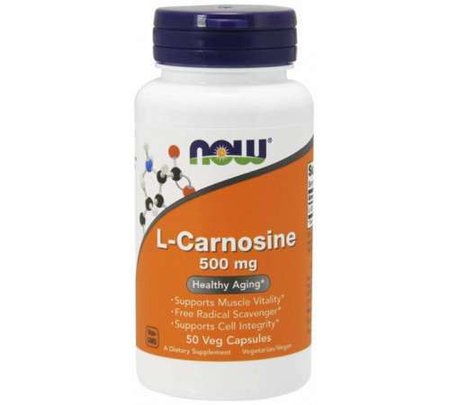 Карнозин Now Foods L-Carnosine 500 мг 50 вегетаріанських капсул