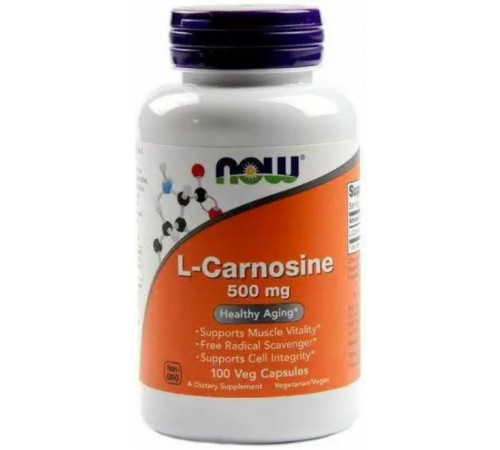 Карнозин Now Foods L-Carnosine 500 мг 100 вегетаріанських капсул
