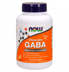 ГАМК Гамма-аміномасляна кислота Now Foods GABA 90 жев таб апельсин