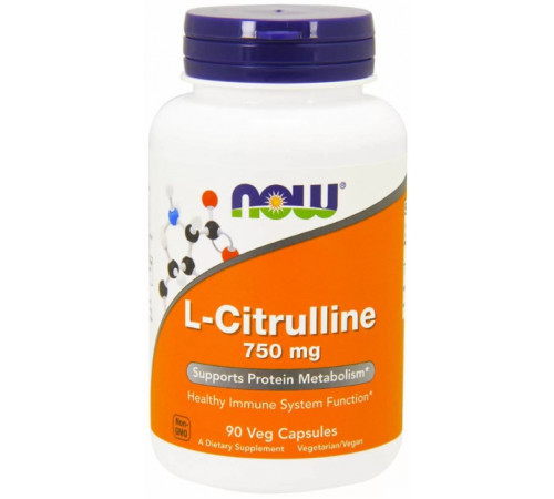 Цитрулінн Now Foods L-Citrulline 750 мг 90 вегетаріанських капсул