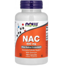 N-ацетилцистеїн Now Foods NAC N-Acetyl Cysteine 600 мг 100 капсул