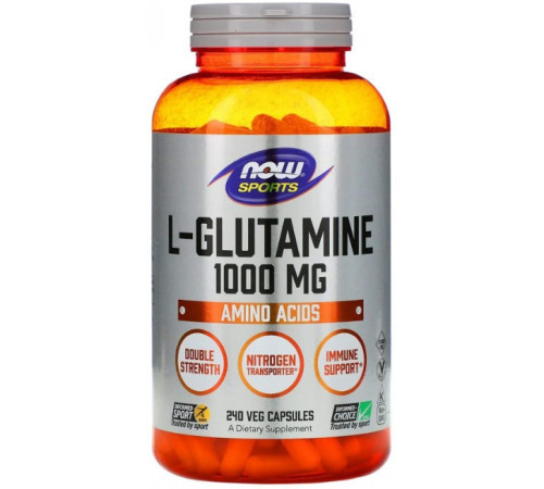 L-глютамін Now Foods L-Glutamine Sports 1000 мг 240 вег капсул
