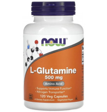 L-глютамін  Now Foods L-Glutamine 500 мг 120 вегетаріанських капсул