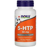 5-гідрокситриптофан Now Foods 5-HTP 50 мг 90 вег капсул