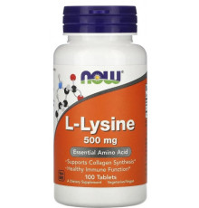 L-лізин Now Foods L-Lysine 500 мг 100 таб