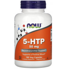 5-гідрокситриптофан Now Foods 5-HTP 50 мг 180 вегетаріанських капсул