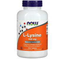 L-лизин Now Foods L-Lysine 500 мг 250 таблеток