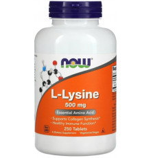 L-лізин Now Foods L-Lysine 500 мг 250 таблеток
