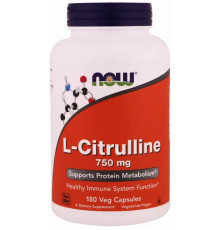 Цитрулін Now Foods L-Citrulline 750 мг 180 вегетаріанських капсул