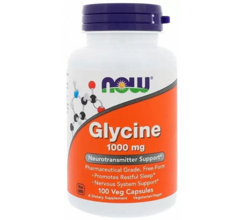 Гліцин Now Foods Glycine 1000 мг 100 вегетаріанських капсул
